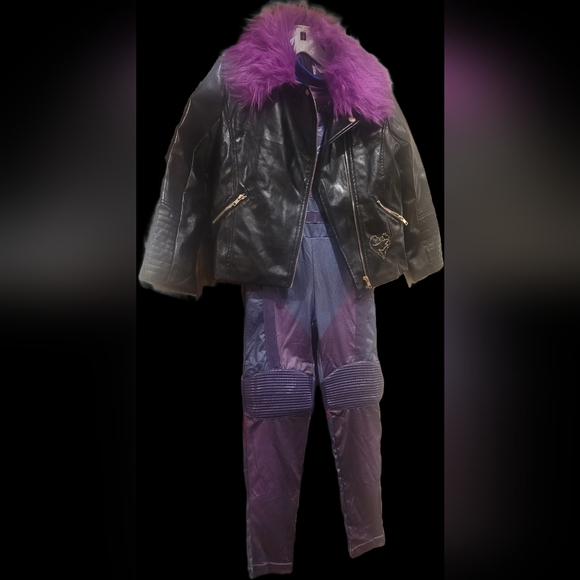 4pc MAL Descendants COSTUME DESIGNED MOTO JACKET +  Cosplay 8-10 M L - Picture 4 of 11